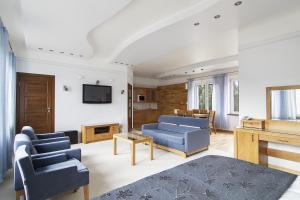 Televízia a/alebo spoločenská miestnosť v ubytovaní Hotel Pory Roku