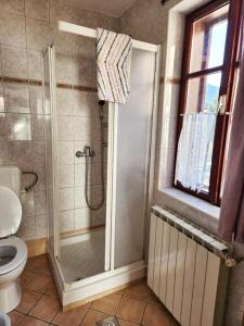 Koupelna v ubytování Apartmaji Boka