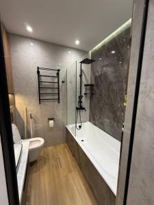 Koupelna v ubytování Apartment U Tower