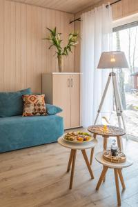 Posezení v ubytování Apartament nad jeziorem Strykowskim