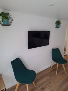 TV a/nebo společenská místnost v ubytování Les pachas