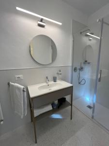 Koupelna v ubytování Hotel Duca D'Aosta