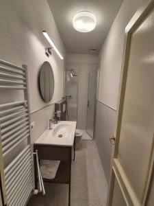 Koupelna v ubytování Hotel Duca D'Aosta