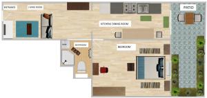 Planimetria di One Lemon Tree apartment (1.6 km from Airport)