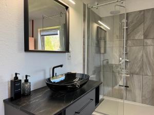 Koupelna v ubytování Ferienwohnung, nahe dem Faaker See