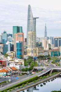 Γενική άποψη της πόλης Πόλη Χο Τσι Μινχ ή θέα της πόλης από  αυτό το διαμέρισμα