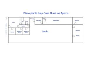 Plán poschodí v ubytovaní Casa Los Aperos