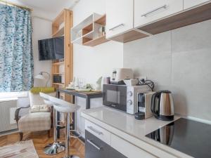 Kuchyň nebo kuchyňský kout v ubytování Gellert Studio Apartment