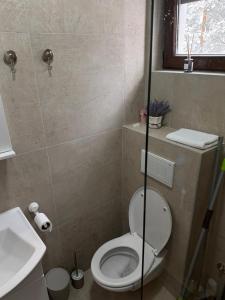 Kúpeľňa v ubytovaní Borova priča