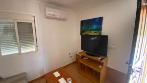 TV a/nebo společenská místnost v ubytování Granja de Iznate Apartamento