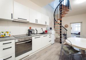 Kuchyň nebo kuchyňský kout v ubytování Silvie Apartments - Wurmova