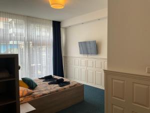 TV a/nebo společenská místnost v ubytování Hotel Poseidon