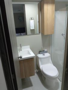 Ένα μπάνιο στο Hermoso Apartamento en renta