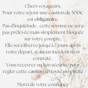a page of a poem with flowers on a white background at Kalipay - 7 min à pied des Grands Buffets in Narbonne