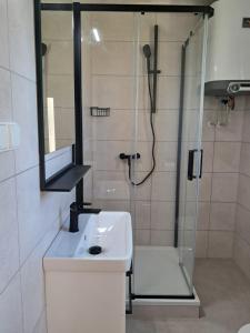 Koupelna v ubytování Ubytování nad sklípkem