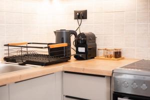 A kitchen or kitchenette at Nektaria Studio