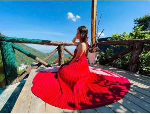 Ban công/sân hiên tại Mimosa nhà thông 2 view săn mây