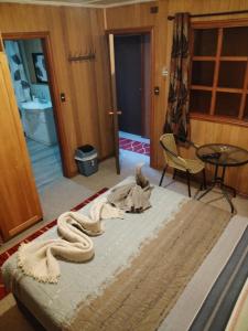 Postel nebo postele na pokoji v ubytování Habitación Coigue