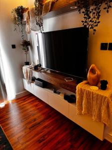 TV a/nebo společenská místnost v ubytování استديو مدخل ذاتي مع بلكونه