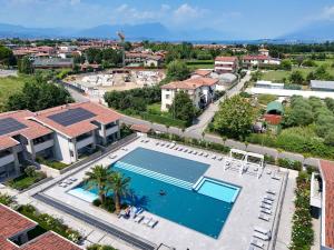 an aerial view of a villa with a swimming pool at Sweet Dreams in Rivoltella