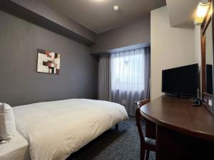 TV a/nebo společenská místnost v ubytování Hotel Route-Inn Toki
