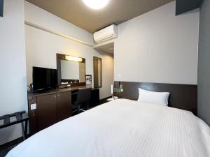 TV a/nebo společenská místnost v ubytování Hotel Route-Inn Toki