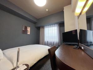 TV a/nebo společenská místnost v ubytování Hotel Route-Inn Toki
