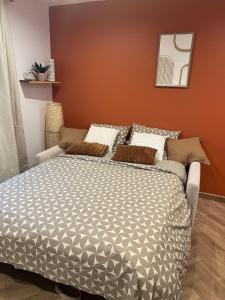 a bedroom with a large bed in a room at Croix Rousse in Lyon