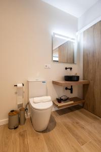 a bathroom with a toilet and a sink at Lisboa by Concept Flats in Valencia +14 photos