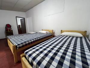 due letti uno accanto all'altro in una stanza di Gleeful Hostel a Anuradhapura
