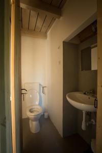 エゲルにあるAlmagyar Érseki Szőlőbirtok (AÉS)のバスルーム(トイレ、洗面台付)