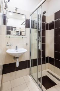Koupelna v ubytování Hotel JISKRA na Čeladné