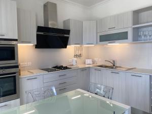 Ocean View Apartment Marsascala的厨房或小厨房