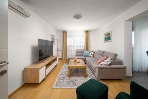 Posezení v ubytování Comfortable Apartment