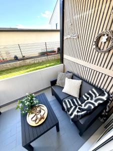 Posezení v ubytování Löwen Apartments Ferienwohnung Wolfenbüttel