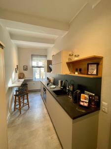 Kuchyň nebo kuchyňský kout v ubytování Fewo Lange Gasse 4 -1 Obergeschoss inkl Parkplatz + 14 fotografií