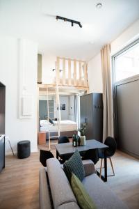 Kuchyň nebo kuchyňský kout v ubytování Homaris Apartments Winterhude
