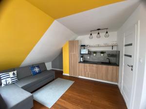 Η κουζίνα ή μικρή κουζίνα στο Apartamenty Kolorowe Ustka +6 φωτογραφίες