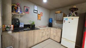 Eldhús eða eldhúskrókur á Hostal Fontana Di Luque