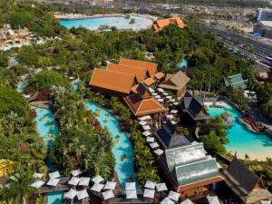 an aerial view of the disney resort pools at House with a tropical garden in Adeje