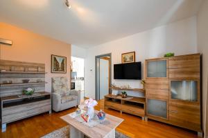 Kuchyň nebo kuchyňský kout v ubytování Apartment Emma