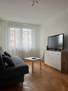 TV a/nebo společenská místnost v ubytování Apartament u Groszków