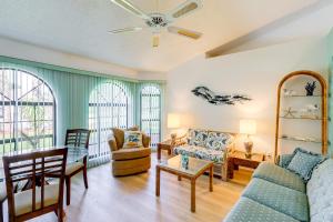 A seating area at 2 Mi to Water Sebastian Home with Heated Pool!