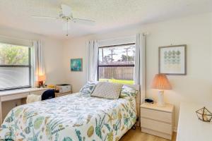 A bed or beds in a room at 2 Mi to Water Sebastian Home with Heated Pool!