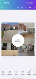 un collage di tre foto di una casa di Les Oliviers a Fort-Mahon-Plage