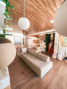 Ένα ή περισσότερα κρεβάτια σε δωμάτιο στο Bangalô Beira Mar na Praia dos Carneiros