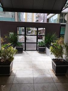 شرفة أو تراس في Apartamento de Praia no Centro