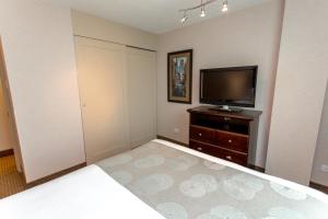 TV a/nebo společenská místnost v ubytování Campus Tower Suite Hotel