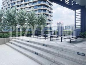 a group of benches in front of a building at Mossaz in Petaling Jaya