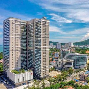 an aerial view of a city with tall buildings at The Sóng Vũng Tàu Apartment - 28 Thi Sách Phường Thắng Tam in Vung Tau